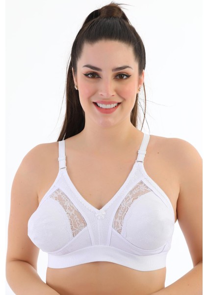 Telsiz Süngersiz Dantelli Geniş Lastikli Toparlayıcı Minimizer Sütyen 1009
