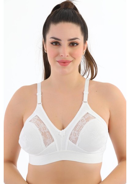 Telsiz Süngersiz Dantelli Geniş Lastikli Toparlayıcı Minimizer Sütyen 1009