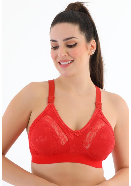 Telsiz Süngersiz Dantelli Geniş Lastikli Toparlayıcı Minimizer Sütyen 1009