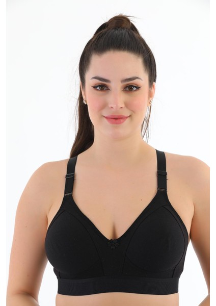 Telsiz Kapsız Lastikli Pamuklu Penye Toparlayıcı Minimizer Sütyen 1010