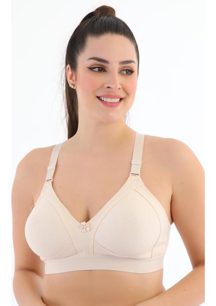 Telsiz Kapsız Lastikli Pamuklu Penye Toparlayıcı Minimizer Sütyen 1010