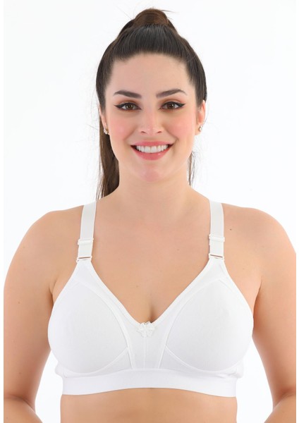 Telsiz Kapsız Lastikli Pamuklu Penye Toparlayıcı Minimizer Sütyen 1010