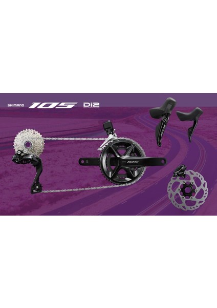 105 Di2 R7100 Disk Full Grup Set 2X12V