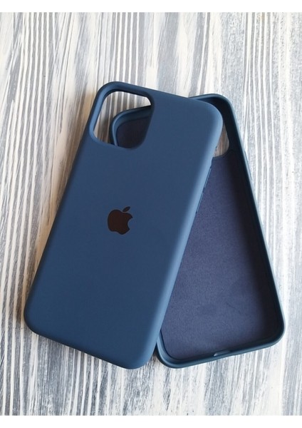 Apple iPhone 11 Pro Uyumlu Lansman Içi Kadife Silikon Logolu Kılıf