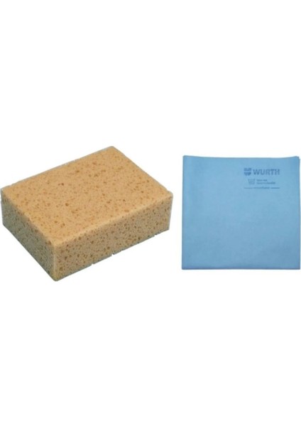 Güderi Araç Oto Temizleme Bezi 40 x 40 cm + Araç Yıkama Süngeri