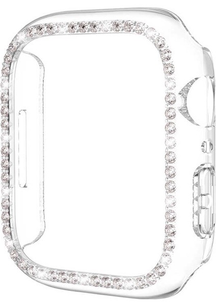 Apple Watch 7 45MM Ekran Kasa Koruyucu Diamond Series Sert Pc Koruyucu