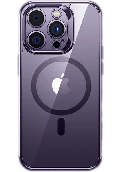 Apple iPhone 14 Pro Magsafe Şarj Özellikli Premium Cam Arka Yüzey Benks Electroplated Kapak