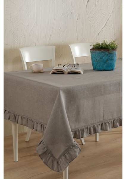 Keten Fırfırlı Masa Örtüsü
