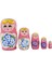 Ahşap Matruşka Bebek Beşli Set Pembe 1