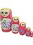 Ahşap Matruşka Bebek Beşli Set Pembe 5