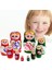 Ahşap Matruşka Bebek Beşli Set Kırmızı 2