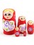 Ahşap Matruşka Bebek Beşli Set Kırmızı 3