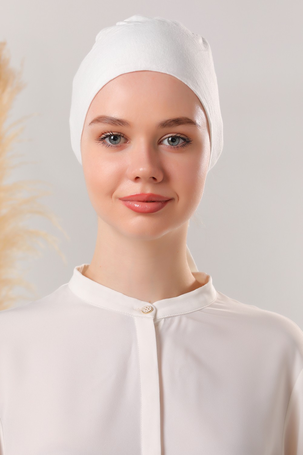 Melodi Scarf Dikişsiz Bağlamalı Penye Bone görsel 8