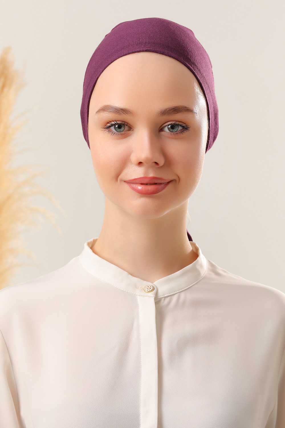 Melodi Scarf Dikişsiz Bağlamalı Penye Bone görsel 5