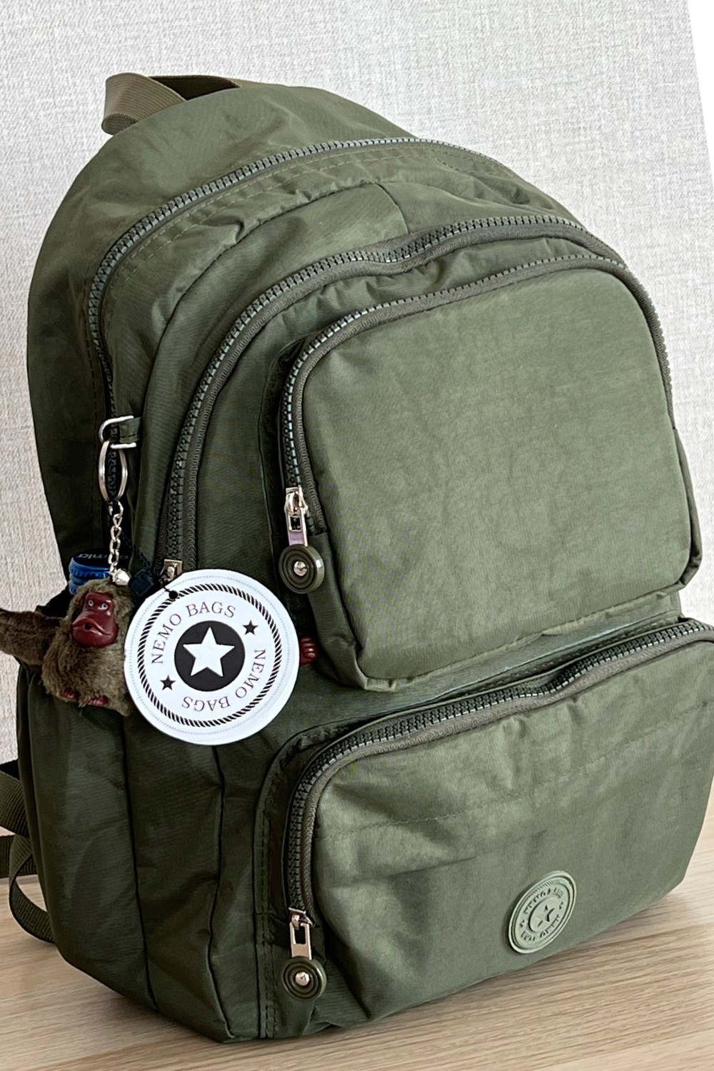 Nemo Bags Açık Vizon Sırt Çantası Okul Çantası Laptop ve Seyahat Çantası Su Geçirmez Spor Çanta