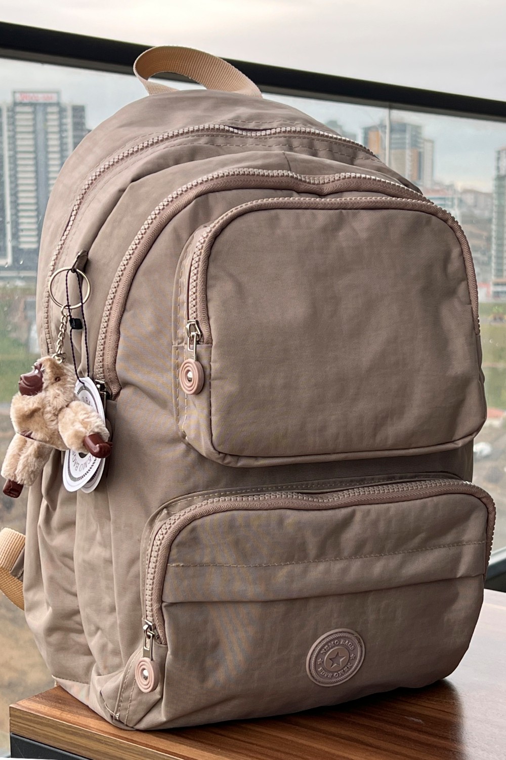 Nemo Bags Açık Vizon Sırt Çantası Okul Çantası Laptop ve Seyahat Çantası Su Geçirmez Spor Çanta