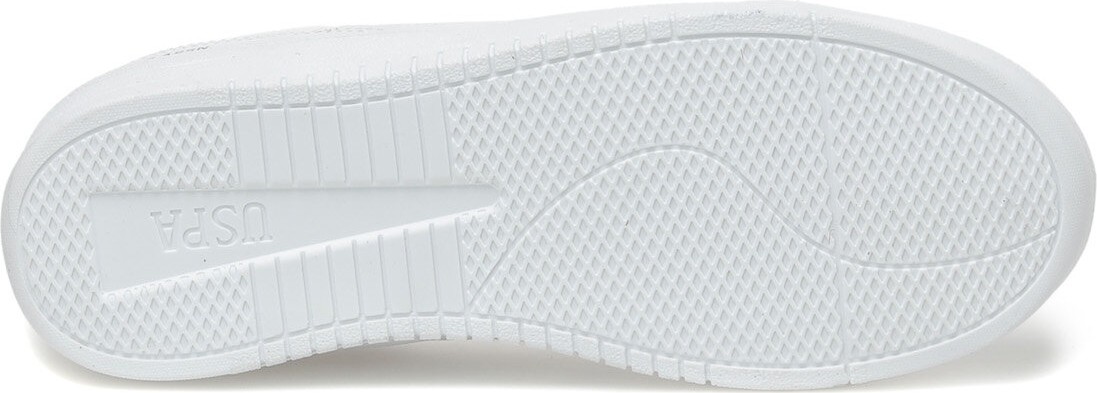 U.S. Polo Assn. Beyaz Erkek Sneaker Suni Deri Malzemeden Düz Tabanlı Spor Ayakkabı görsel 4