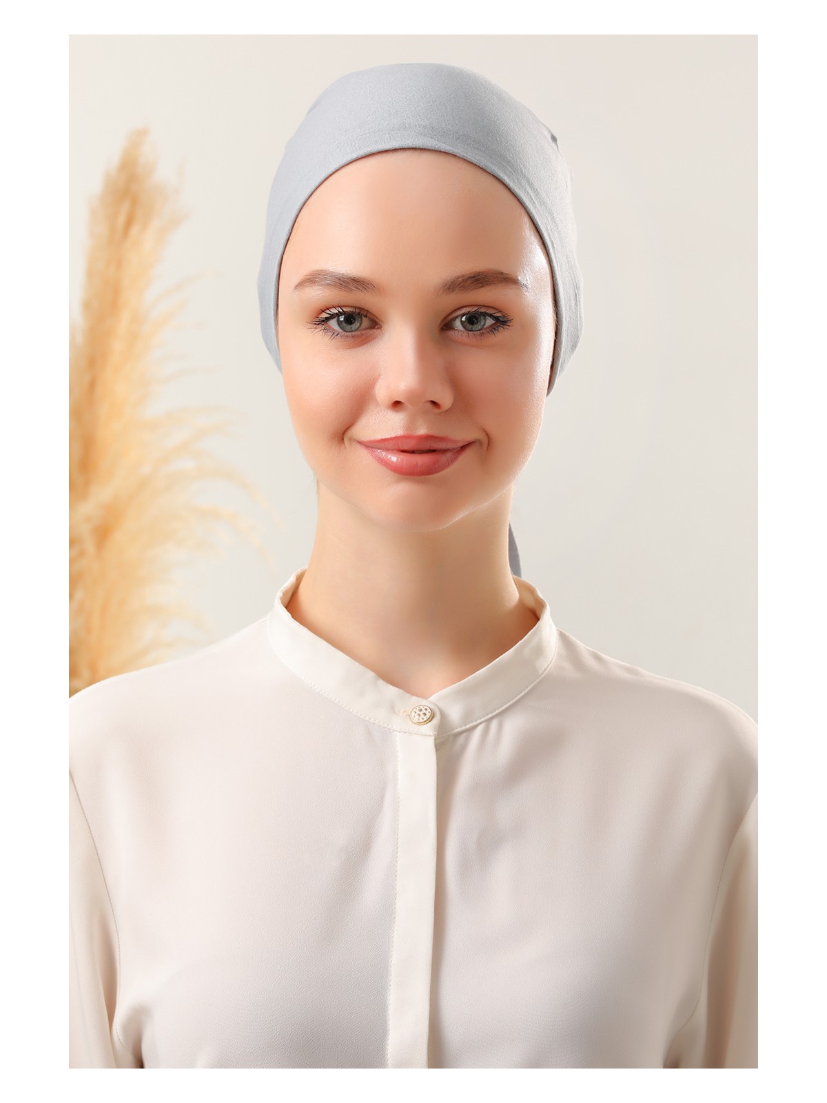 Melodi Scarf Dikişsiz Bağlamalı Penye Bone - Görsel 8