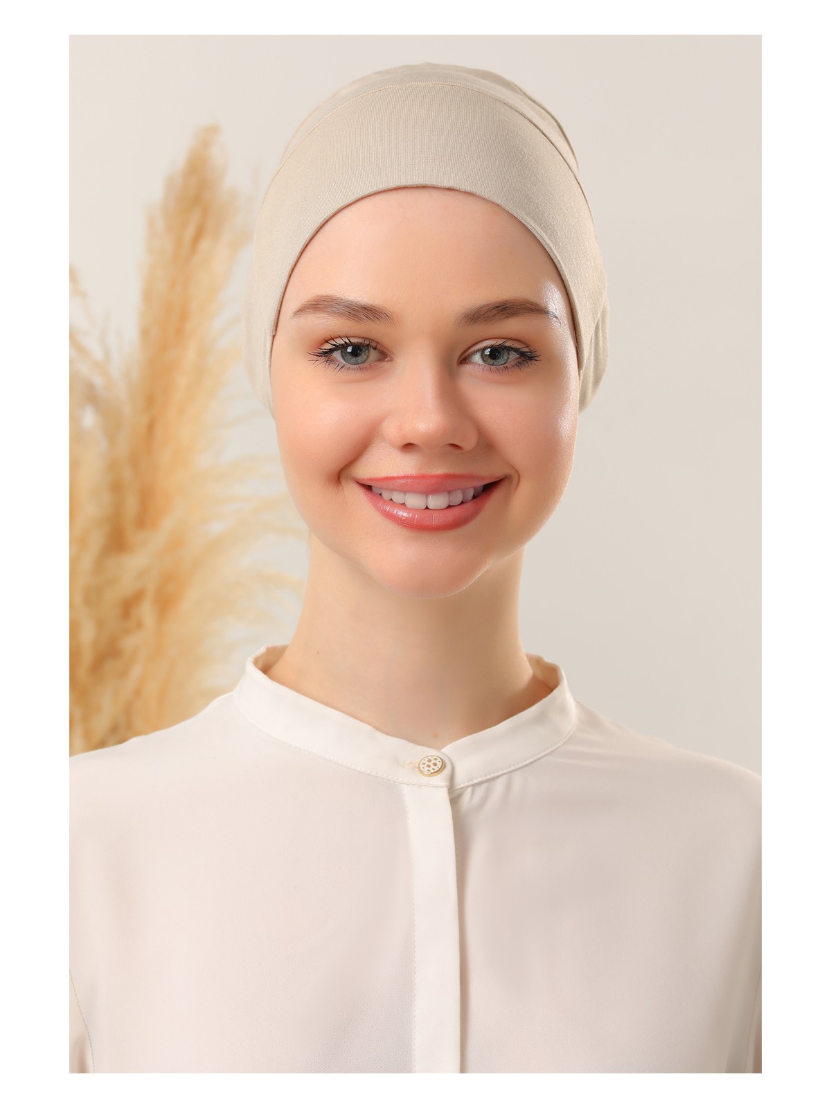 Melodi Scarf Dikişsiz Bağlamalı Penye Bone - Görsel 9