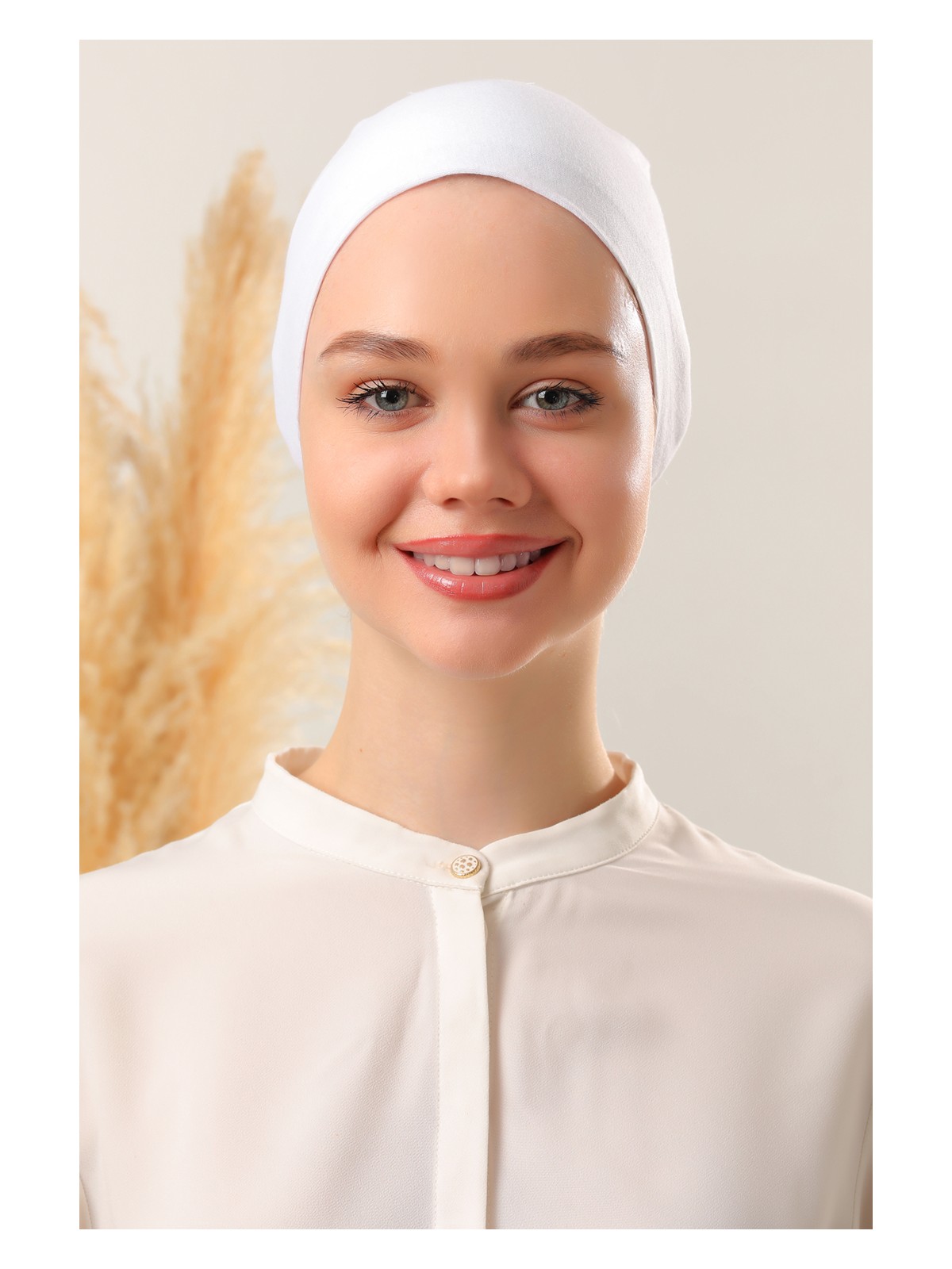 Melodi Scarf Dikişsiz Bağlamalı Penye Bone - Görsel 10