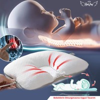 Halzey Ayarlanabilir Düz Kafa Yastığı Kafa Şekillendirici Yastık 0-3 Yaş Bebek Yastığı Düz Kafa Sendromu