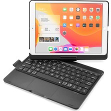 Fogy Apple iPad Air 2 ve Air 1 / Pro 9.7 Inç ve 2017 iPad & 2018  Rgb Işıklı Bluetooth Klavye Kılıf