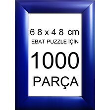 Sar Plus Balıksırtı Puzzle Çerçevesi 1000 Parça Için Ebat 68CMX48CM Lacivert