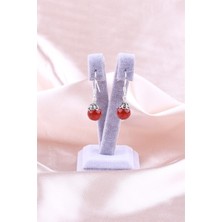 Asya Gems Akik Doğal Taş 925 Ayar Gümüş Küpe