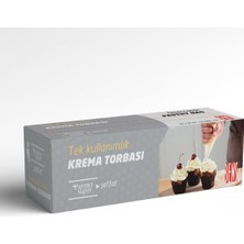 Ecen Plast Tek Kullanımlık Krema Torbası Şeffaf 72 Li