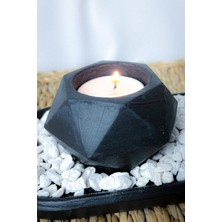 Agossa Home 2'li Prizma Beyaz Tealight Mumluk Seti • Oval Sunum Tepsili