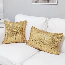 Körfez Kırlent Pul Payetli 6mm Armut Kırlent Kılıfı 2li Kombin Set