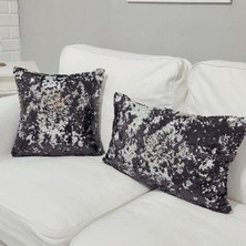 Körfez Kırlent Pul Payetli 5mm Çift Renkli Kırlent Kılıfı 2li Kombin Set