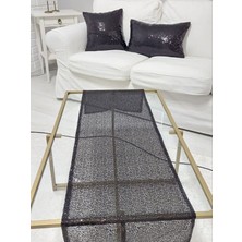 Körfez Kırlent Pul Payetli 3mm Kırlent Kılıfı Runner Kombin Set