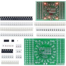 Devre Dünyası Smd Lehimleme Uygulama Kartı CD4017 NE555 - Demonte(Montesiz)