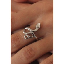 Clariss Gümüş Renk Yılan Model Kadın Yüzük