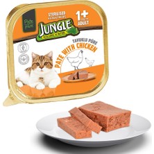 Jungle Kısır Kedi 100 gr Tavuklu Ezme Pate 32'li