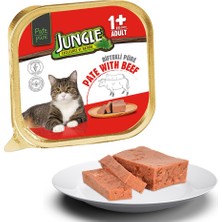 Jungle Kedi 100 Gr. Dana Etli Ezme/pate Mama 32'li