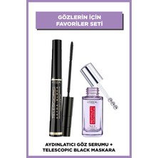 L'Oréal Paris Revitalift Filler Aydınlatıcı Göz Serumu 20ML & Telescopic Carbon Black Maskara