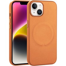 MobaxAksesuar Apple iPhone 14 Kılıf Pu Deri Magsafe Kapak