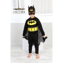 Lolliboom Kids Erkek Çocuk Süper Kahraman Batman Yarasa Adam Maskeli Kostüm