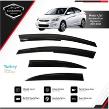 ŞüsCarOto Aksesuar Hyundai Accent Blue 2011-2018 Uyumlu Mugen Cam Rüzgarlığı Seti Piano Black 4