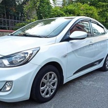 ŞüsCarOto Aksesuar Hyundai Accent Blue 2011-2018 Uyumlu Mugen Cam Rüzgarlığı Seti Piano Black 4