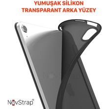 NovStrap Apple İpad 10. Nesil 10.9 2022 Kılıf Smart Uyku Modlu Kalem Bölmeli Silikon Trifold Standlı