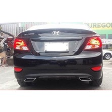 Hyundai blue difüzör arka tampon çift çıkış egzoz gri