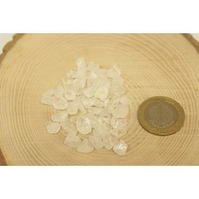 Yaşam Tohumu Delikli Kristal Kuvars Taşı Buzlu Renk Mini Boy 50 Adet