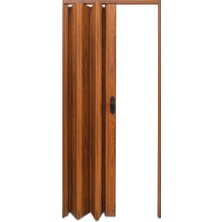 Faran Dekorasyon 72 x  215 Ceviz Renk Camsız Pvc Akordiyon Katlanır Kapı - Frnakmodel-05