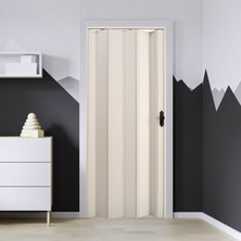 Faran Dekorasyon 115 x  215 Beyaz Renk Camsız Pvc Akordiyon Katlanır Kapı - Frnakmodel-18
