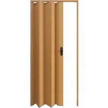 Faran Dekorasyon 130 x  215 Meşe Renk Camsız Pvc Akordiyon Katlanır Kapı - Frnakmodel-24