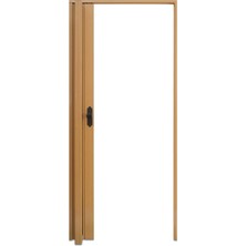 Faran Dekorasyon 130 x  215 Meşe Renk Camsız Pvc Akordiyon Katlanır Kapı - Frnakmodel-24