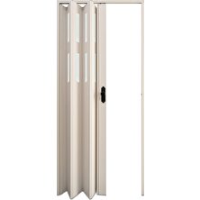 Faran Dekorasyon 160 x  215 Beyaz Renk Camlı Pvc Akordiyon Katlanır Kapı - Frnakmodel-68